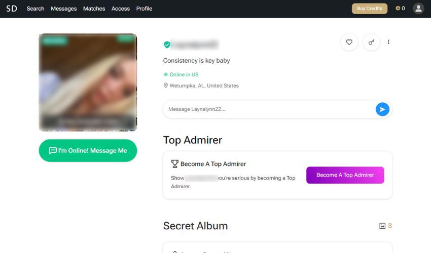 Profile quality on SugarDaddy.com